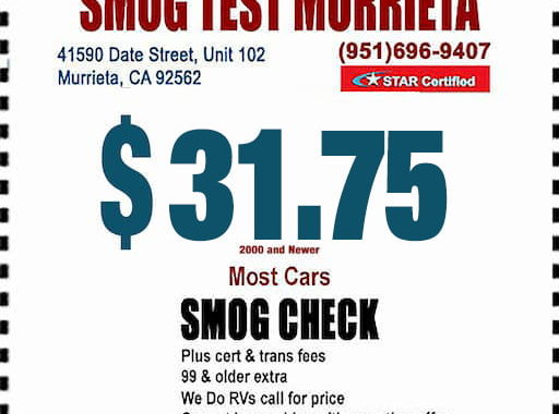 Smog Check Coupon Murrieta